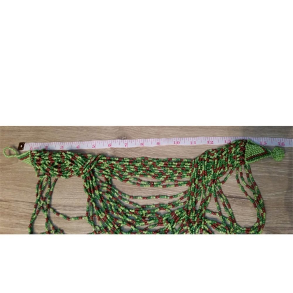 Artisan Handcrafted Layered Statement Seed Bead N… - image 5